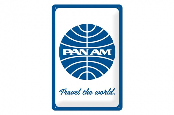 Blechschild "Pan Am Logo" - 30 x 20cm